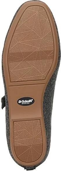 Dr. Scholl's Wexley Jane Women's Flat Shoes Charcoal Wool : 7.5 W, Polyester - Image 3