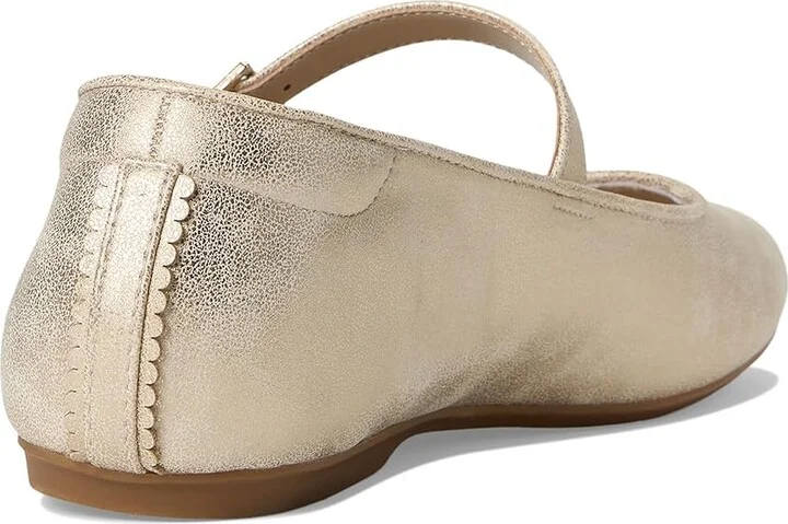 Dr. Scholl's Wexley Jane Women's Flat Shoes Light Gold Smooth : 10 M, Polyester - Image 4