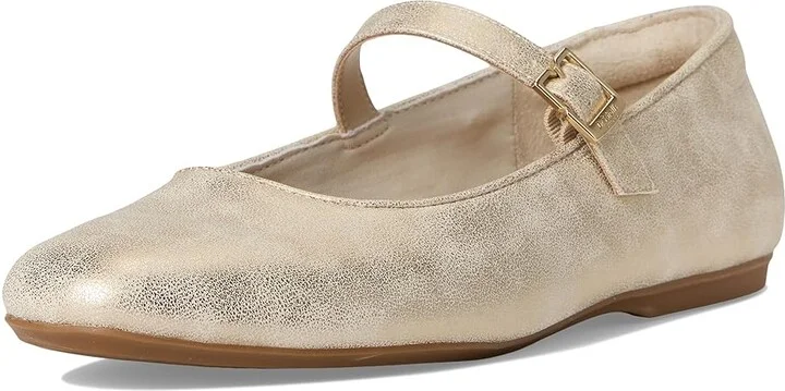 Dr. Scholl's Wexley Jane Women's Flat Shoes Light Gold Smooth : 10 M, Polyester - Image 5