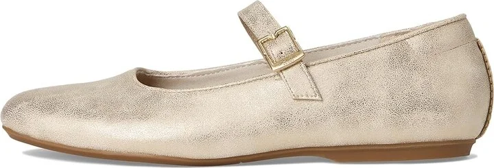 Dr. Scholl's Wexley Jane Women's Flat Shoes Light Gold Smooth : 10 M, Polyester - Image 6