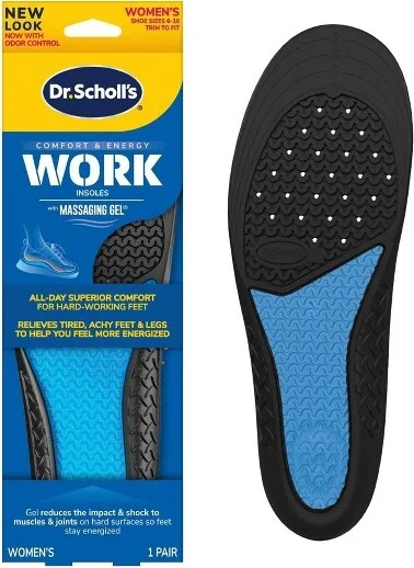 Dr. Scholl's with Massaging Gel Women's Work All-Day Superior Comfort Shoe Insoles - 1 Pair - Size 6-10