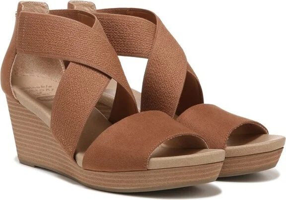 Dr. Scholl's Women's Barton Band Wedge Sandal Brown 11 M - Image 2