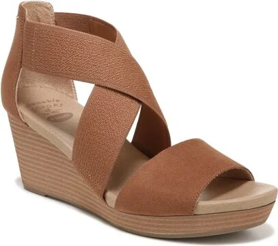 Dr. Scholl's Women's Barton Band Wedge Sandal Brown 11 M