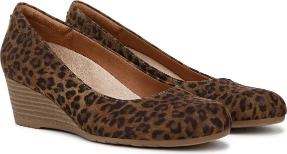 Dr. Scholl's Women's Be Flex Wedge Pump Leopard Fabric 6.5 W - Image 3