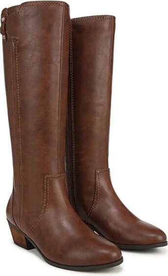 Dr. Scholl's Womens Brilliance High Shaft Boots Whiskey Brown Wide Calf 8 M - Image 2