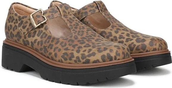 Dr. Scholl's Women's Bring It Jane Mary Jane Flat Leopard Animal Print 6 M - Image 2