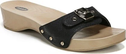 Dr. Scholl's Women's Classic Slide Sandals Black Snake 9 M