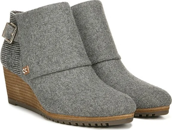 Dr. Scholl's Womens Create Wedge Ankle Bootie Mid Grey Flannel 9.5 M - Image 2