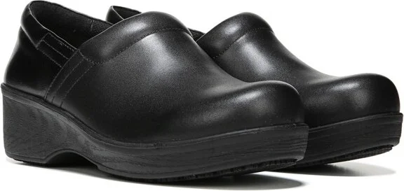 Dr. Scholl's Women's Dynamo Work Slip Resistant Clog Black Leather 8 W - Image 2