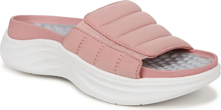 Dr. Scholl's Women's Feel Free Slide Sandal Rose Pink Fabric 5 M
