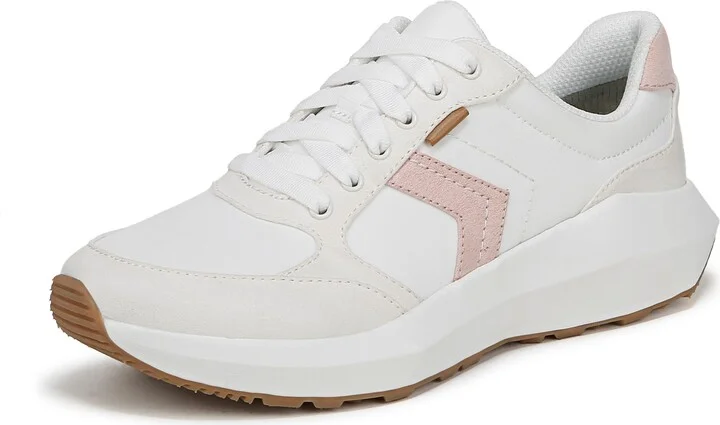 Dr. Scholl's Womens Hannah Retro Sneaker Tofu White/Blush Pink 6 M