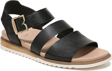 Dr. Scholl's Women's Island Glow Ankle Strap Sandal Black 8 M