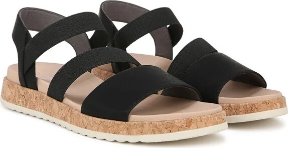 Dr. Scholl's Women's Isle Fun Strappy Sandals Black Smooth 9 M - Image 2