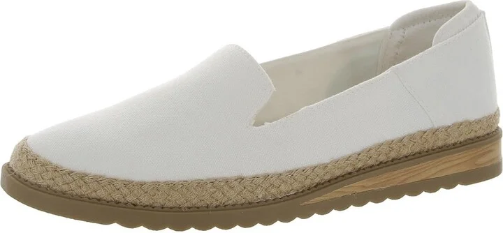 Dr. Scholl's Womens Jetset Isle Espadrille Loafer Bright White Canvas 9 M