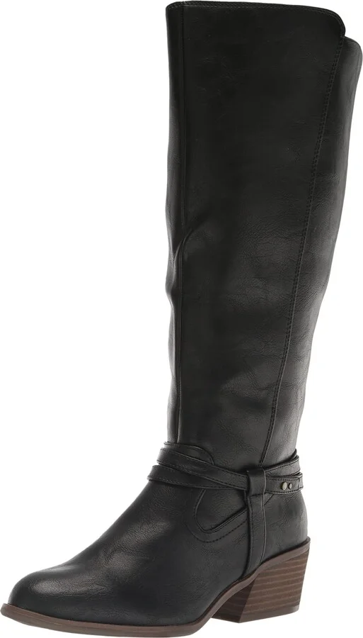 Dr. Scholl's Womens Liberate Knee High Boot Black Synthetic 8.5 M