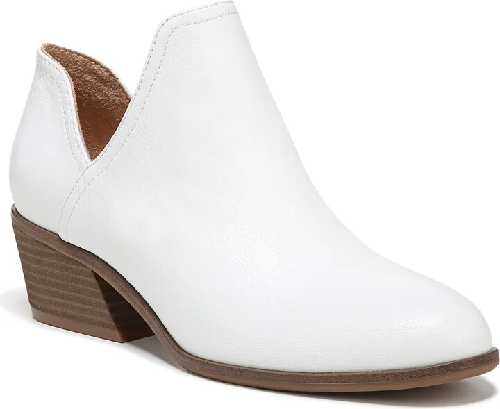 Dr. Scholl's Womens Lucille Ankle Pull On Bootie White Smooth 6 M