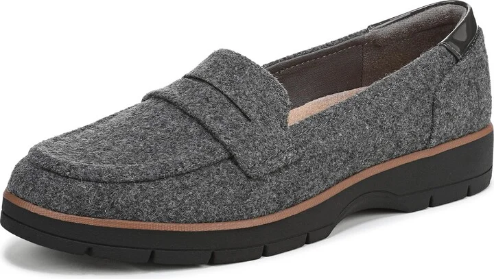 Dr. Scholl's Women's Nice Day Loafer Charcoal Grey Wool 9 M