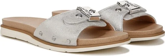 Dr. Scholl's Women's Nice Iconic Slide Sandal Metallic Silver 8.5 M - Image 2