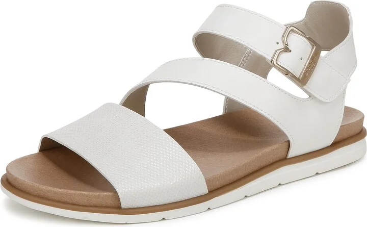 Dr. Scholl's Womens Nicely Fun Sandal Tofu White 9 M