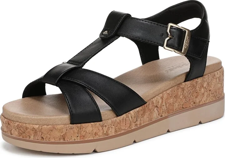 Dr. Scholl's Womens Once Again Sandal Black 7 M