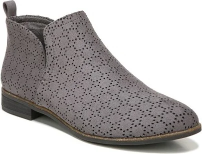Dr. Scholl's Womens Rate Ankle Bootie Shadow Grey Microfiber 8.5 W