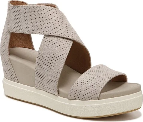 Dr. Scholl's Women's Sheena Strappy Sandal Oyster Beige 8 M