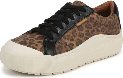 Dr. Scholl's Womens Time Off Sneaker Leopard Brown 6.5 M
