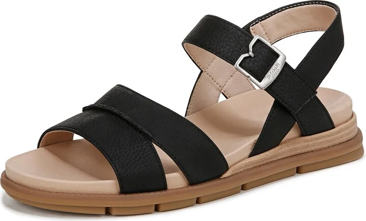 Dr. Scholl's Womens Timeless Fun Sandal Black Smooth 7 M