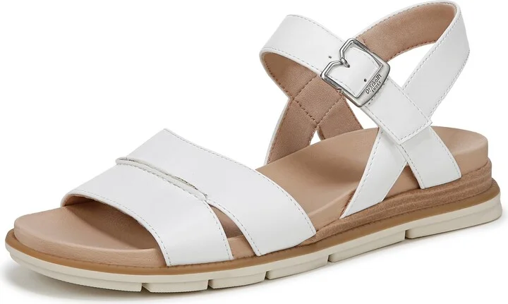 Dr. Scholl's Womens Timeless Fun Sandal White Smooth 9.5 M