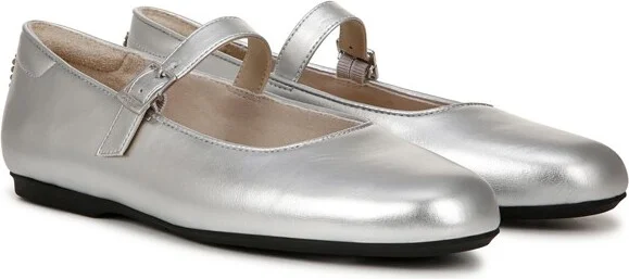 Dr. Scholl's Women's Wexley Jane Mary Jane Flat Silver Metallic 7 M - Image 2