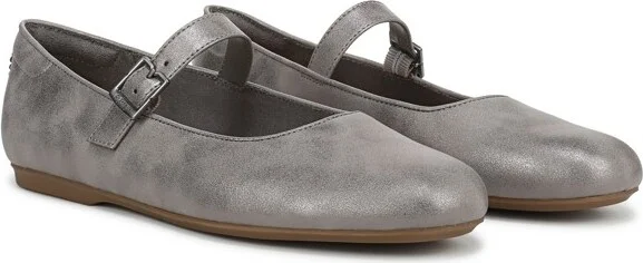 Dr. Scholl's Women's Wexley Jane Mary Jane Flat Silver Metallic 7 M - Image 4