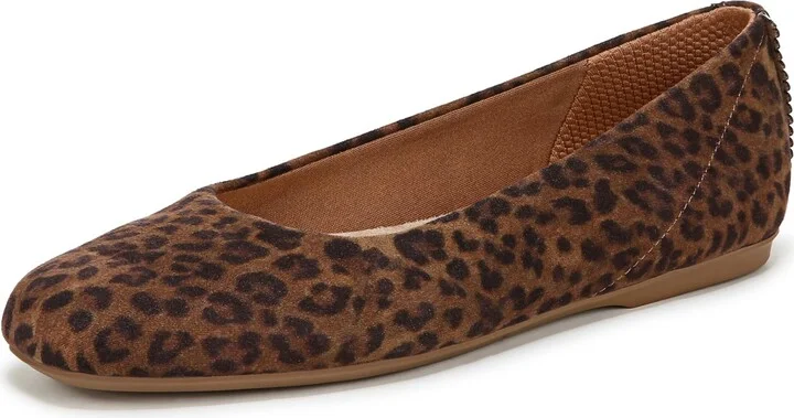 Dr. Scholl's Womens Wexley Slip on Ballet Flat Loafer Ballet Flat Brown/Black Leopard 9 M