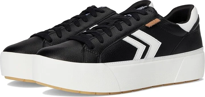 Dr. Scholl's Young And Free Women's Shoes Black White Leather : 7 M