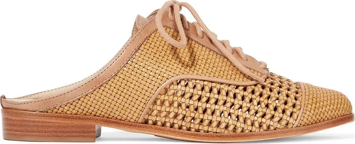 Dracena woven leather slip-on brogues