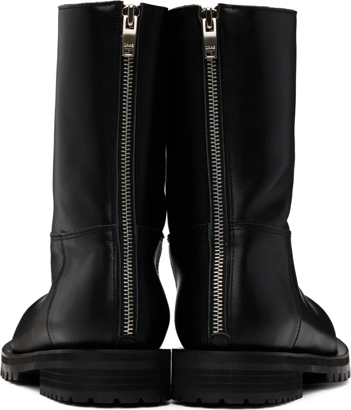 DRAE SSENSE Exclusive Black Shearling Boots - Image 2