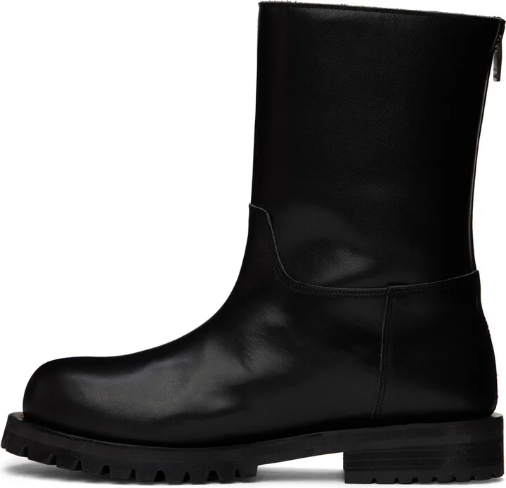 DRAE SSENSE Exclusive Black Shearling Boots - Image 3