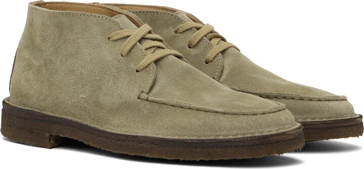 Drake's Beige Crosby Moc-Toe Chukka Boots - Image 4