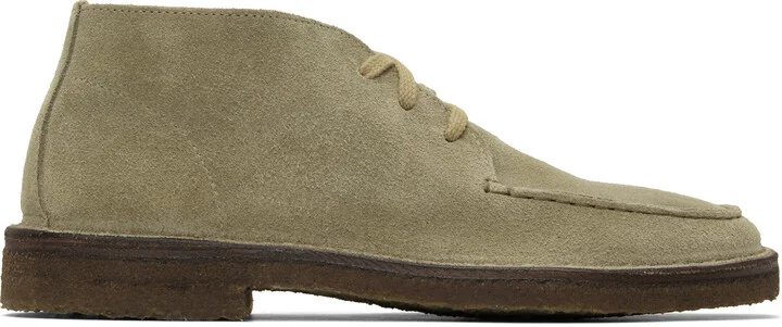 Drake's Beige Crosby Moc-Toe Chukka Boots