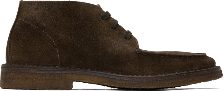 Drake's Brown Crosby Moc-Toe Chukka Boots