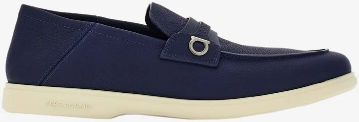 Drame Gancini Leather Loafers