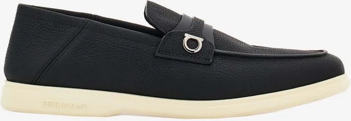 Drame Gancini Leather Loafers
