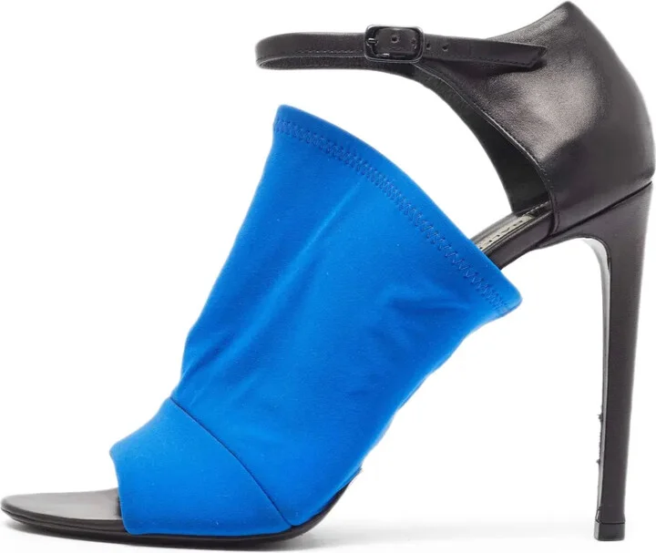 Draped Open-Toe Heels