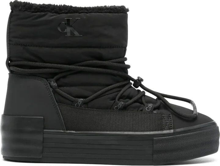 Drawstring Platform Ankle Boots