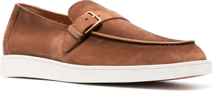 Dread decorative-buckle leather loafers - Image 2