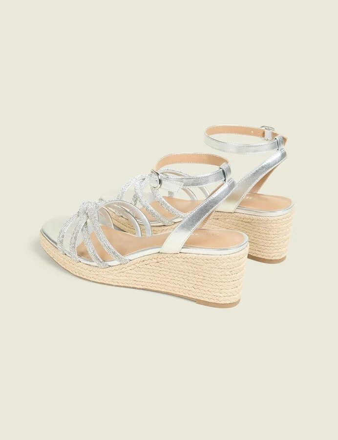 Dream Cloud Glitter Strap Espadrille Wedge - Image 2