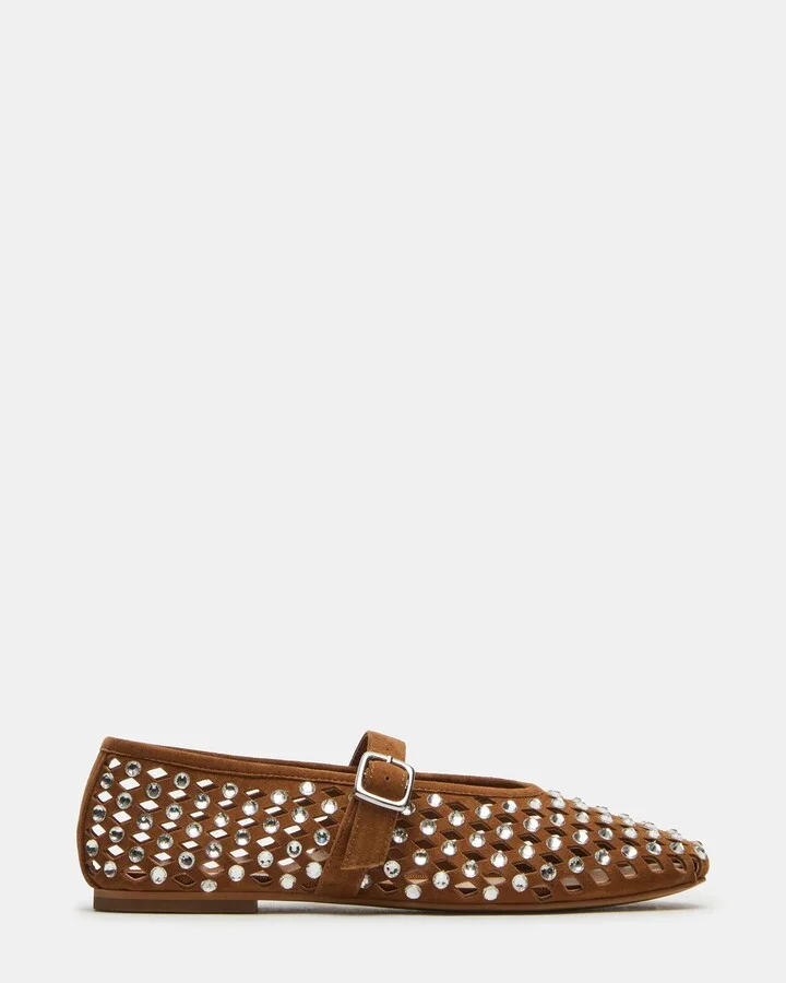 Dreaming Chestnut Suede Rhinestones