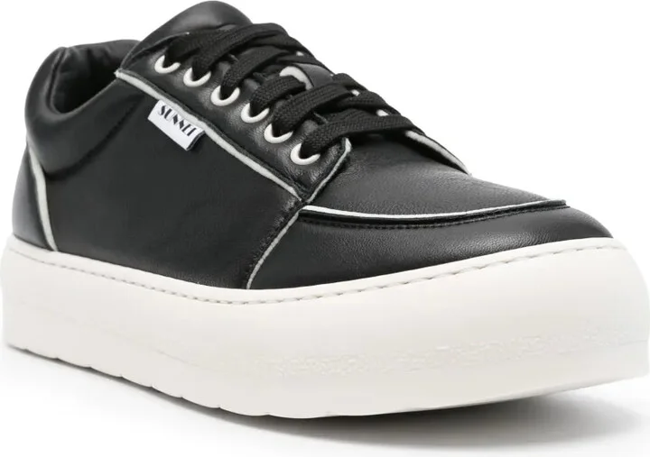 Dreamy leather flatform sneakers - Image 2
