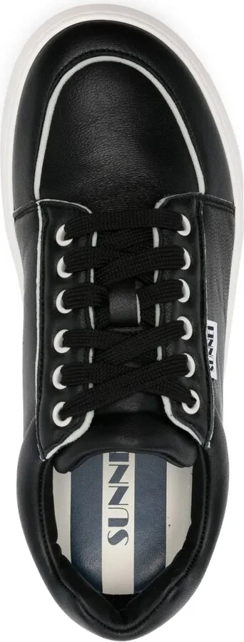 Dreamy leather flatform sneakers - Image 4