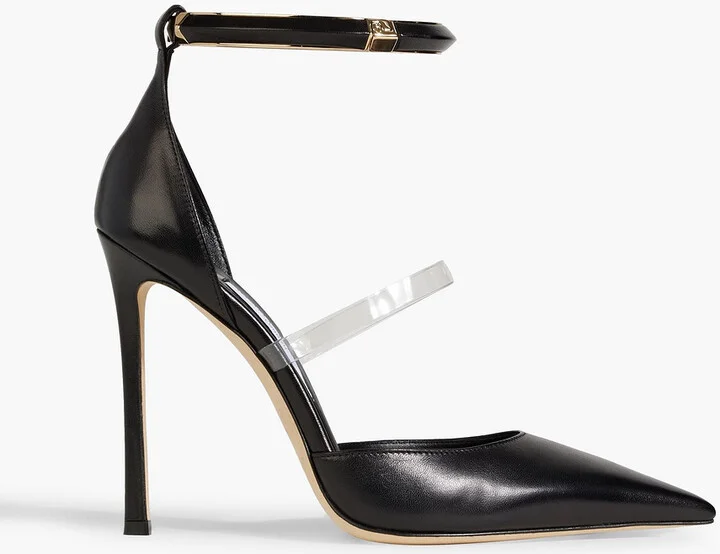 Dreece 110 PVC-trimmed leather pumps
