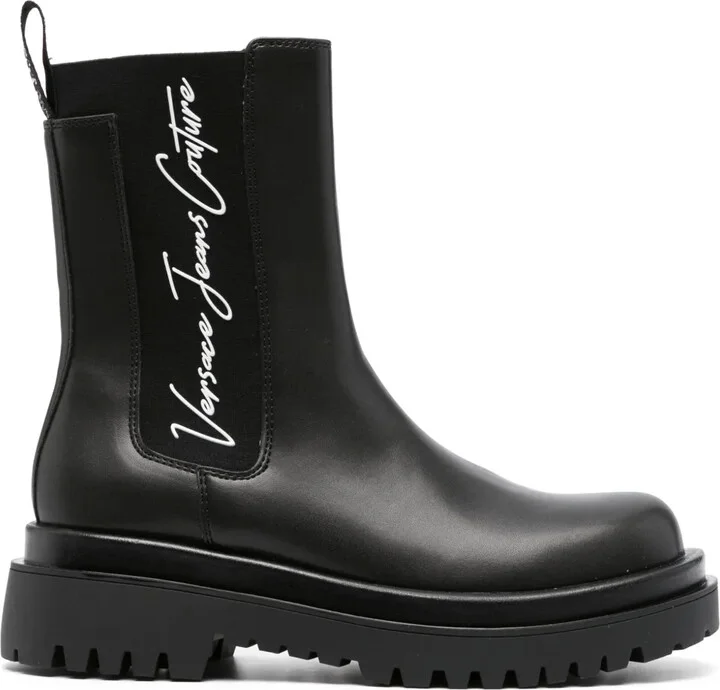 Drew logo-print pull-on boots